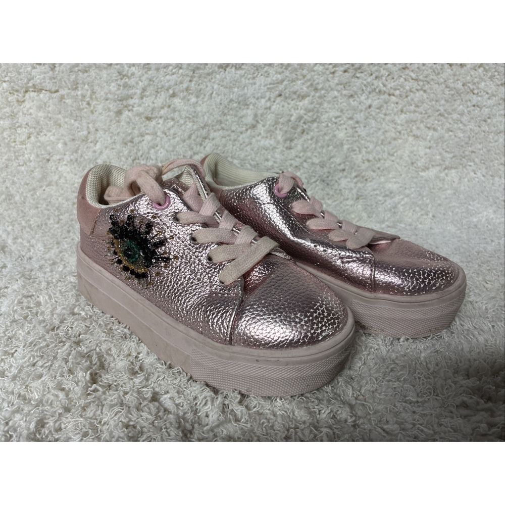KURT GEIGER LONDON Toddler 8 Laney Eye Embellished Platform Sneakers Pink